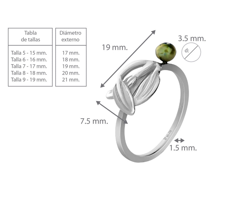 OLIVE LEAVES RING