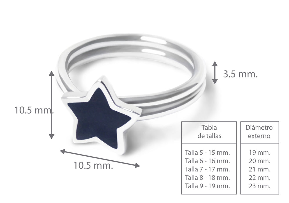 DOUBLE RING WOODEN STAR RING